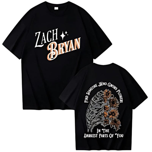 Black Shirt Find Someone Who Grows Flowers