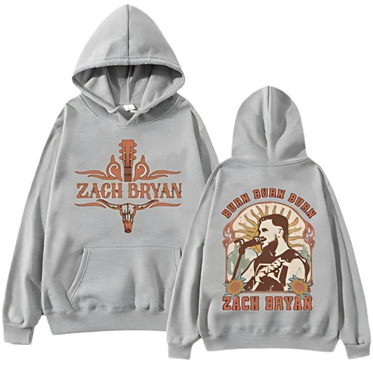Burn Burn Burn Casual Grey Hoodie