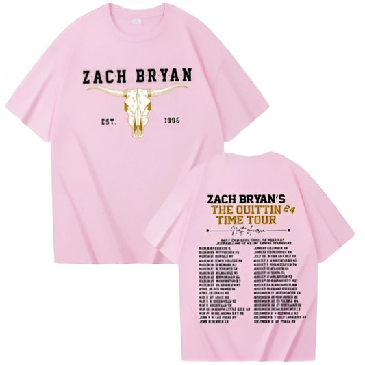 The Quittin Time Tour 2024 Pink Shirt