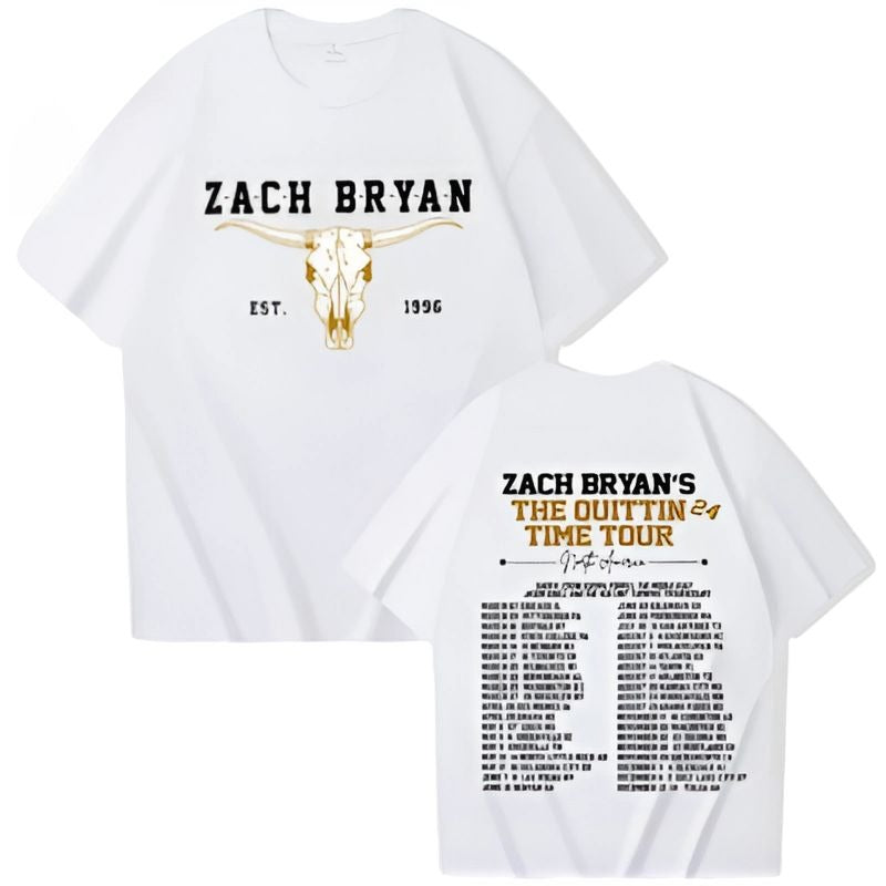 The Quittin Time Tour 2024 White Shirt