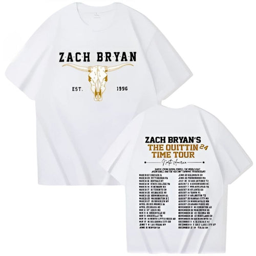 The Quittin Time Tour 2024 White Shirt