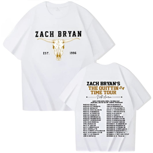 The Quittin Time Tour 2024 White Shirt
